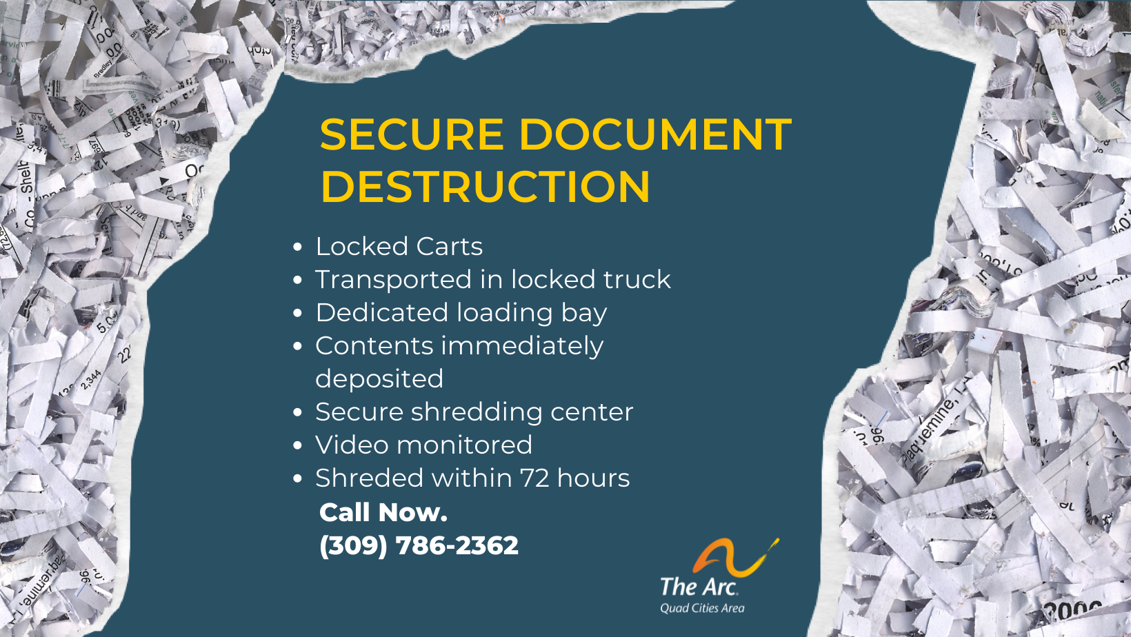 secure document destruction image with shredded paper