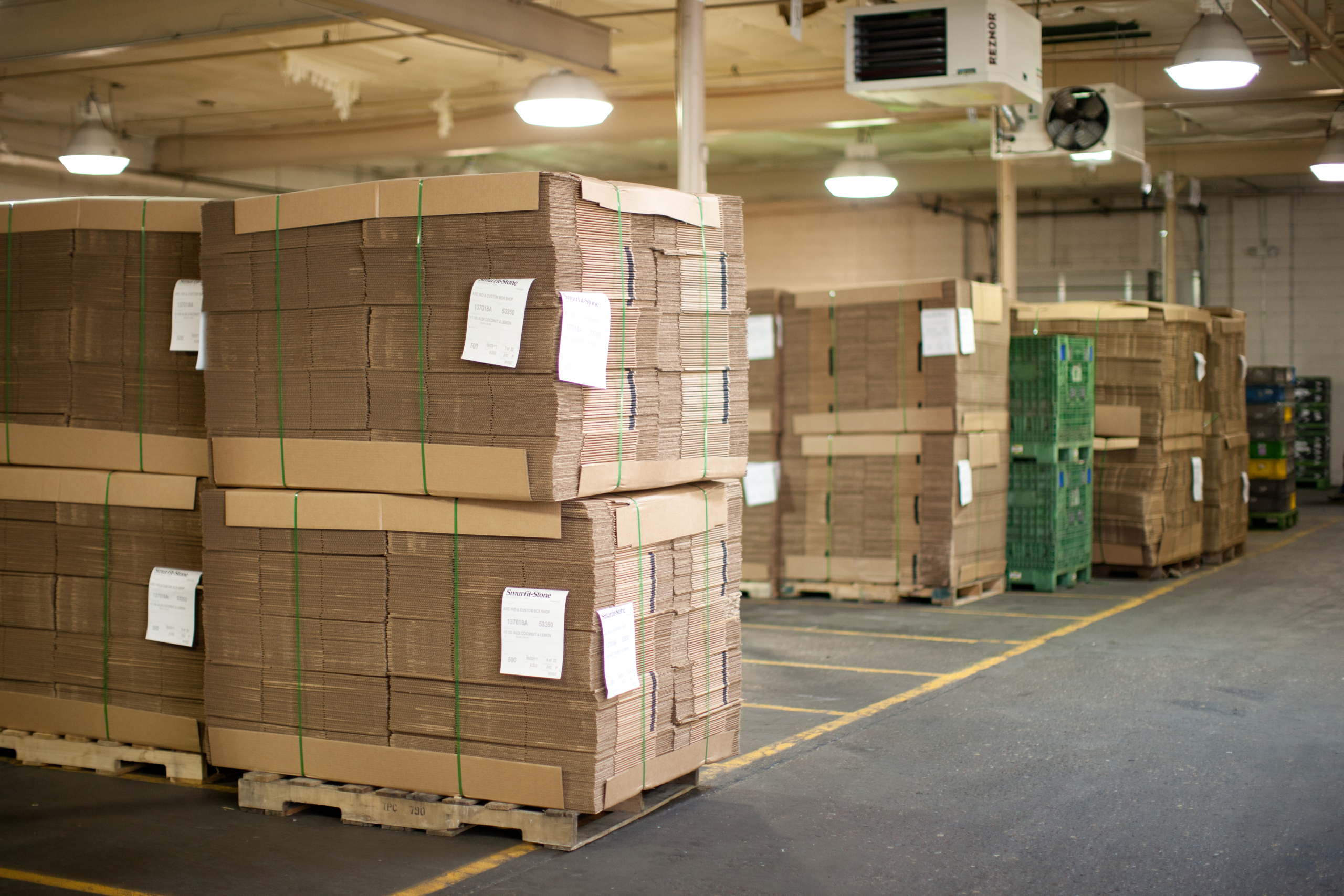 picture of pallets of cardboard